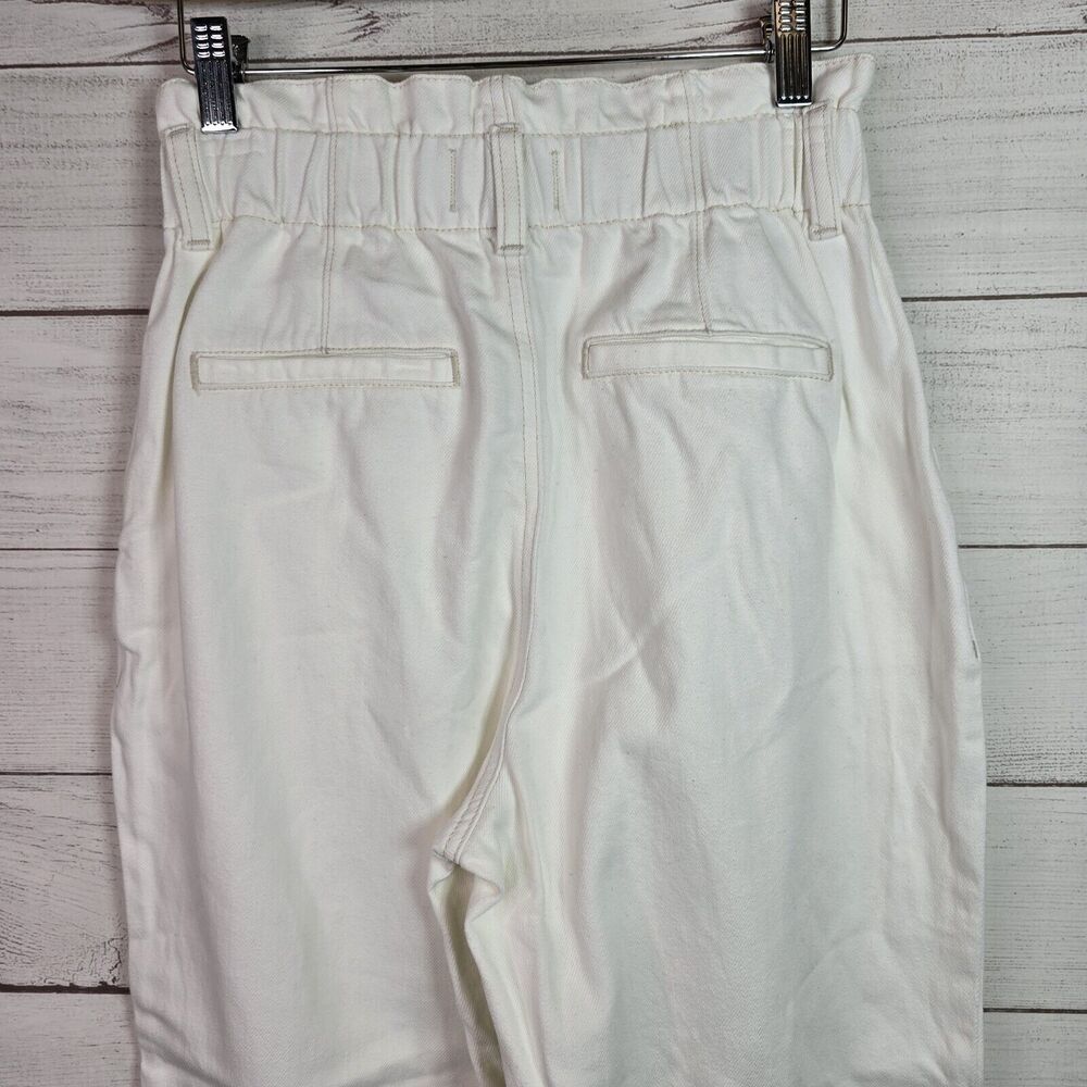 PAIGE Women's Pleated Carrot-Leg Jeans Vanilla Sky Size 25 - Picture 5 of 10